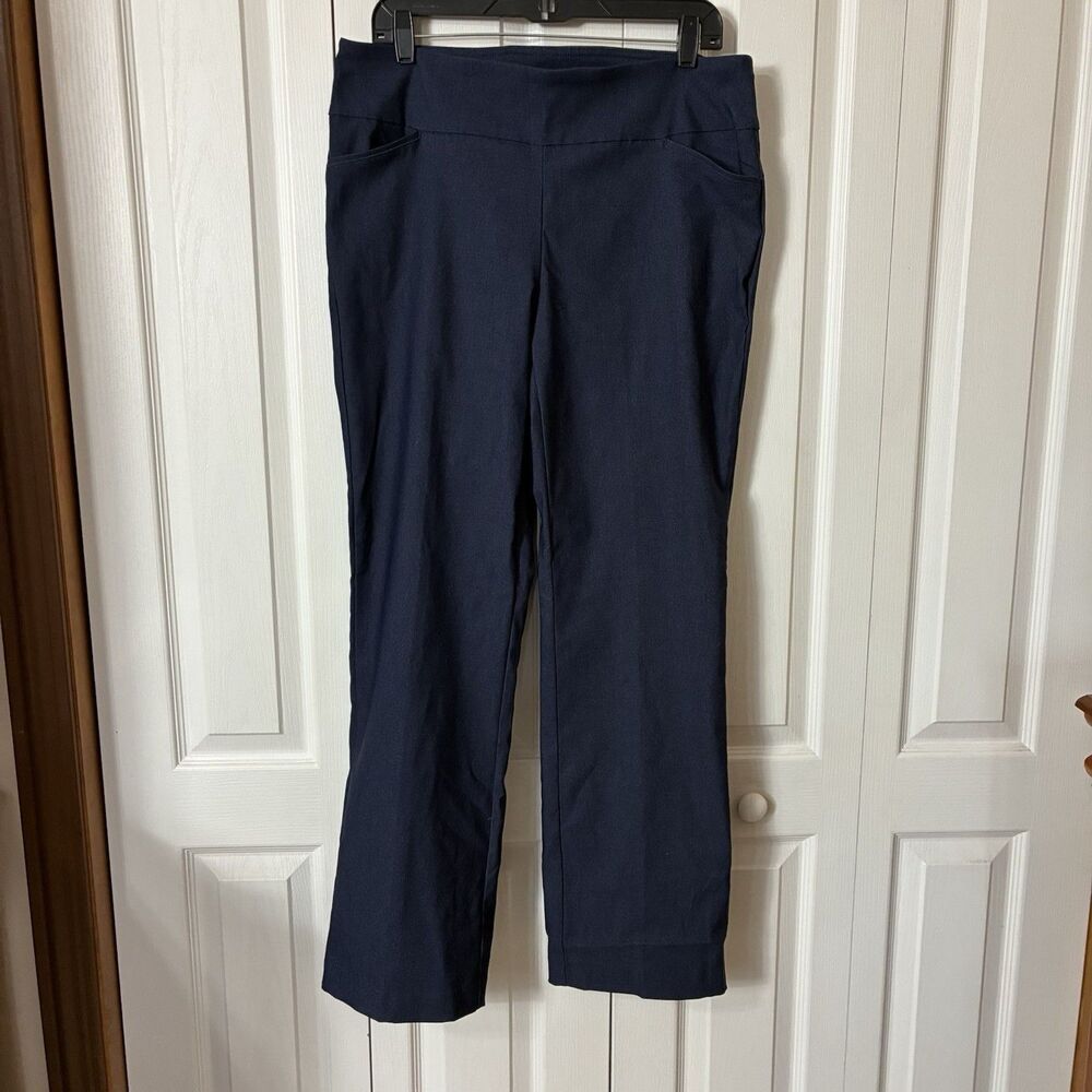 Counterparts Pants Womens Sz L Navy Super Stretch Mid Rise Boot Cut Comfy Pant - Picture 10 of 11